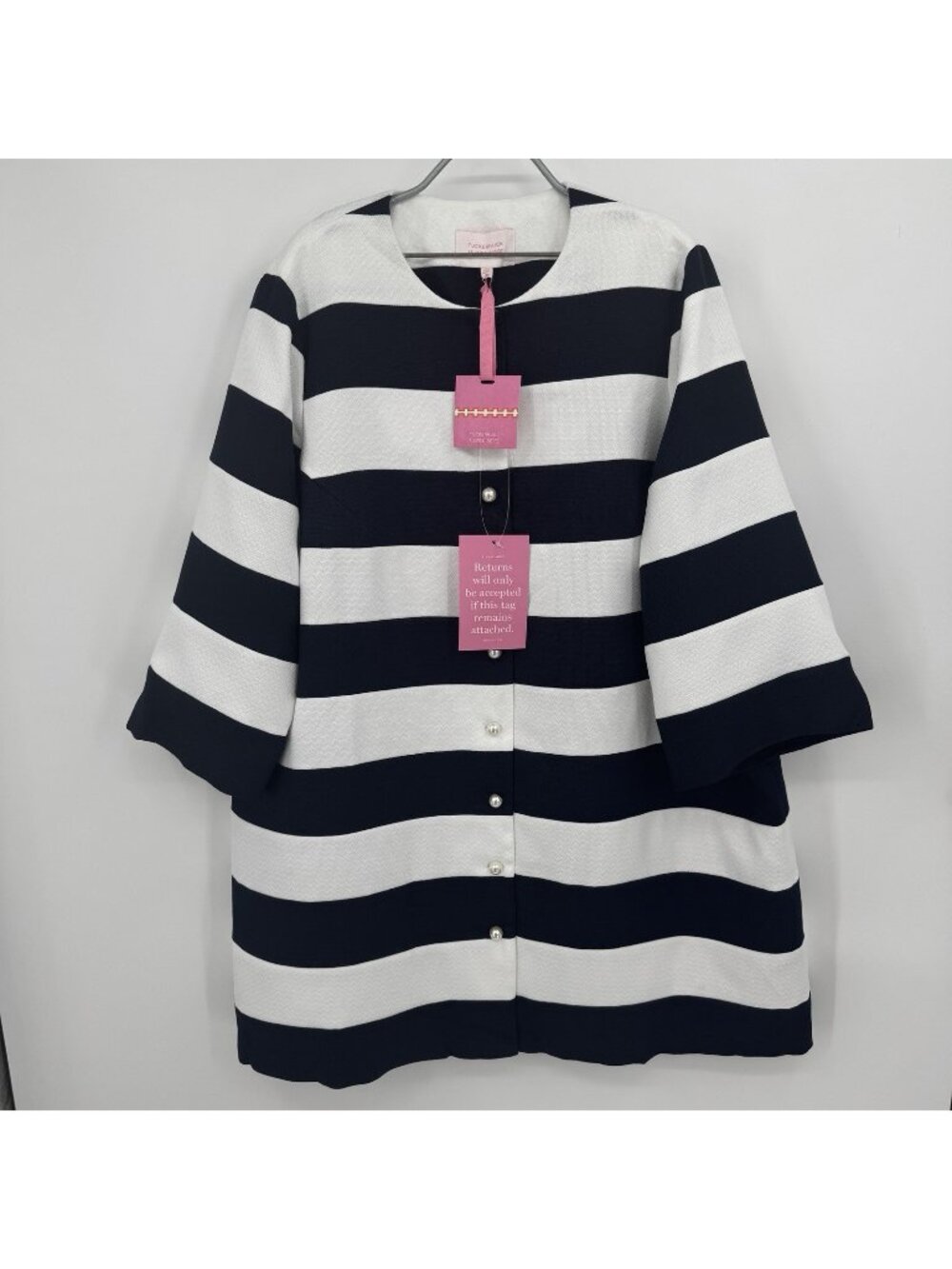 Tuckernuck x Atlantic-Pacific Navy and White Striped Millie Coat Dress size XXL*